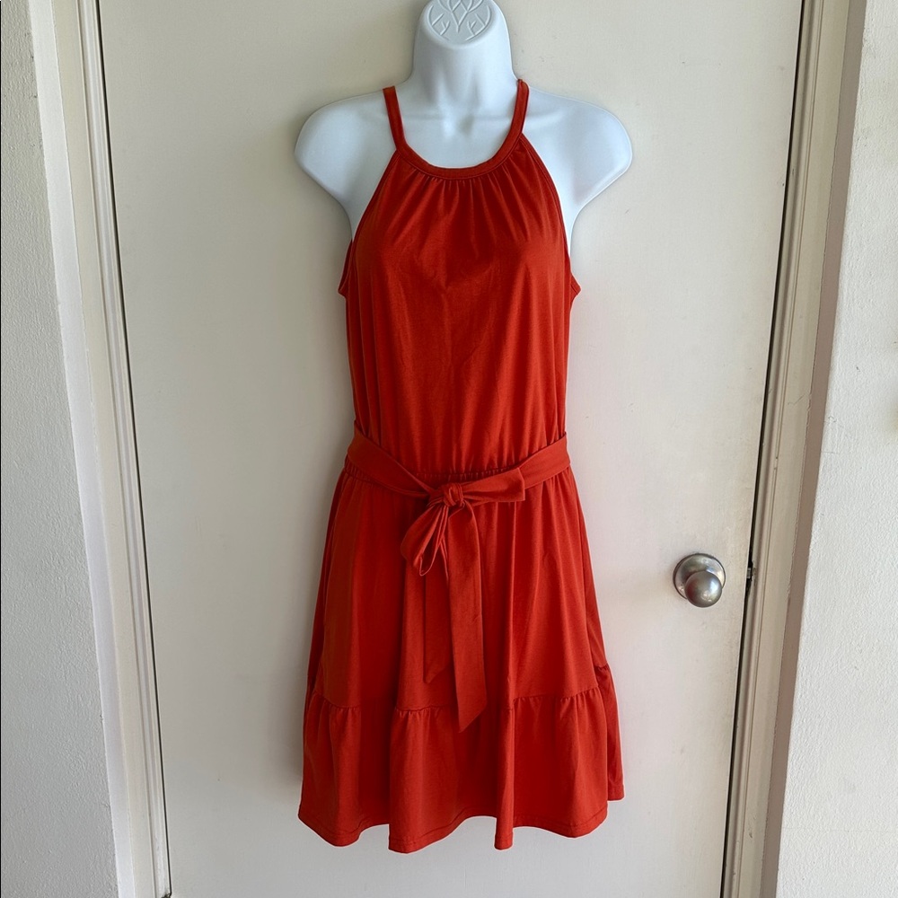 Chic Red Halter Dress
